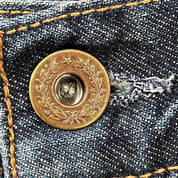 LEVI'S Big E Made In USA HESHER Regular Straight‎ Dark Blue Jeans 38x33 - Picture 4 of 11